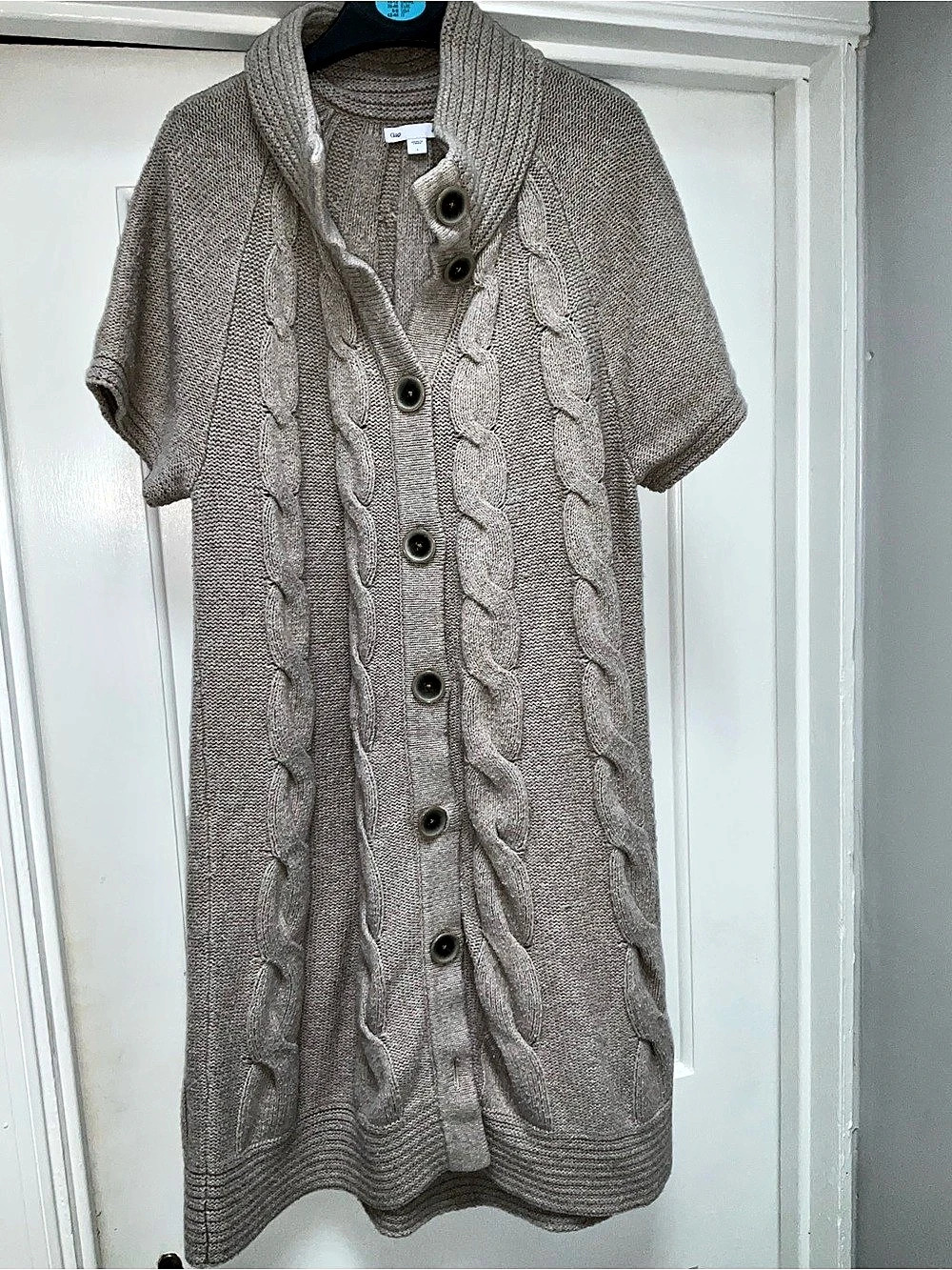 Gap Cable Knit Cardigan in Brown Large